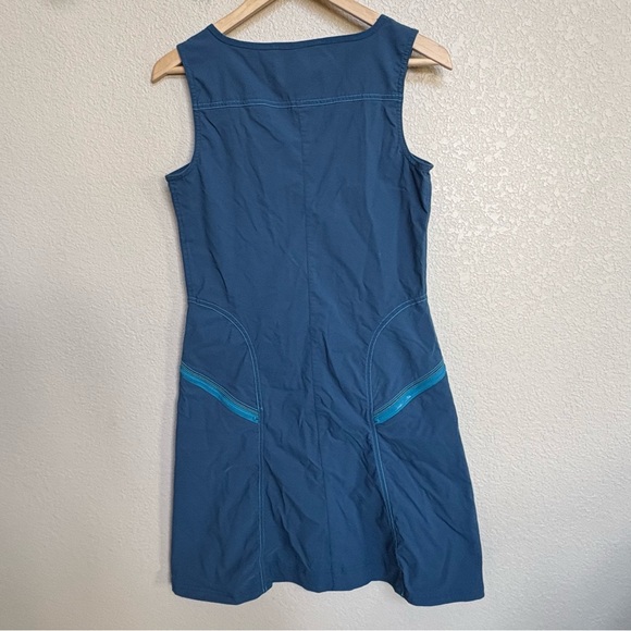 Title Nine Blue Trail Mix Sleeveless Zip Front Athletic Dress XS Outdoor Sports - Picture 2 of 7